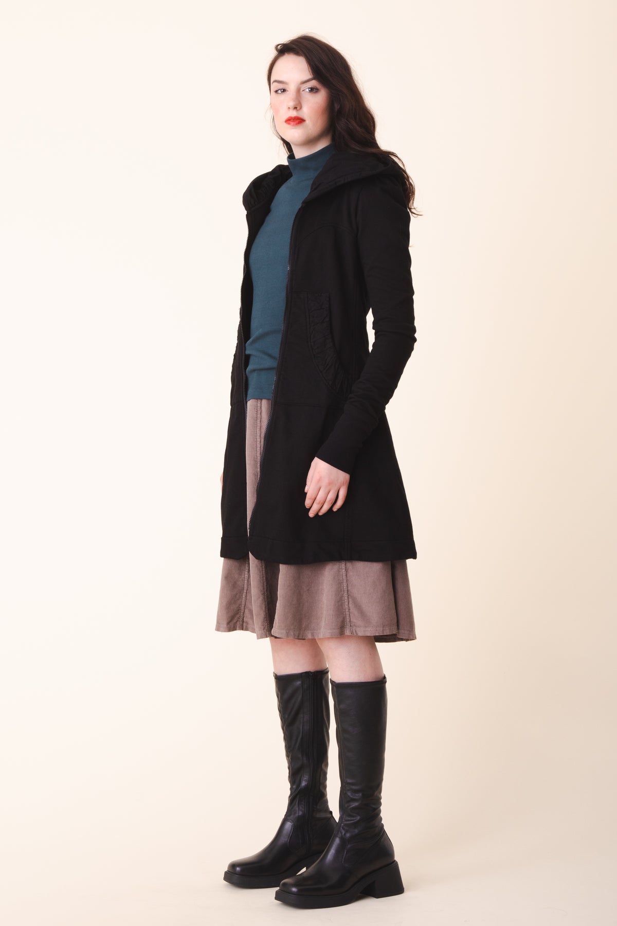 Long Cloak Hoodie in Black Prairie Underground