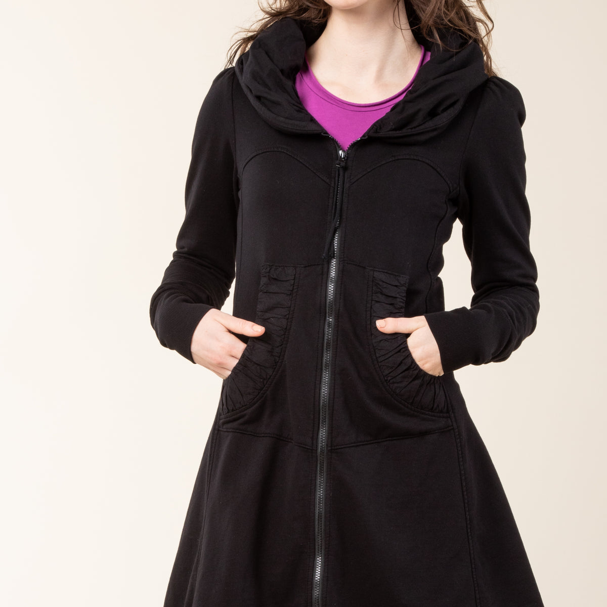 Long Cloak Hoodie in Black — Prairie Underground