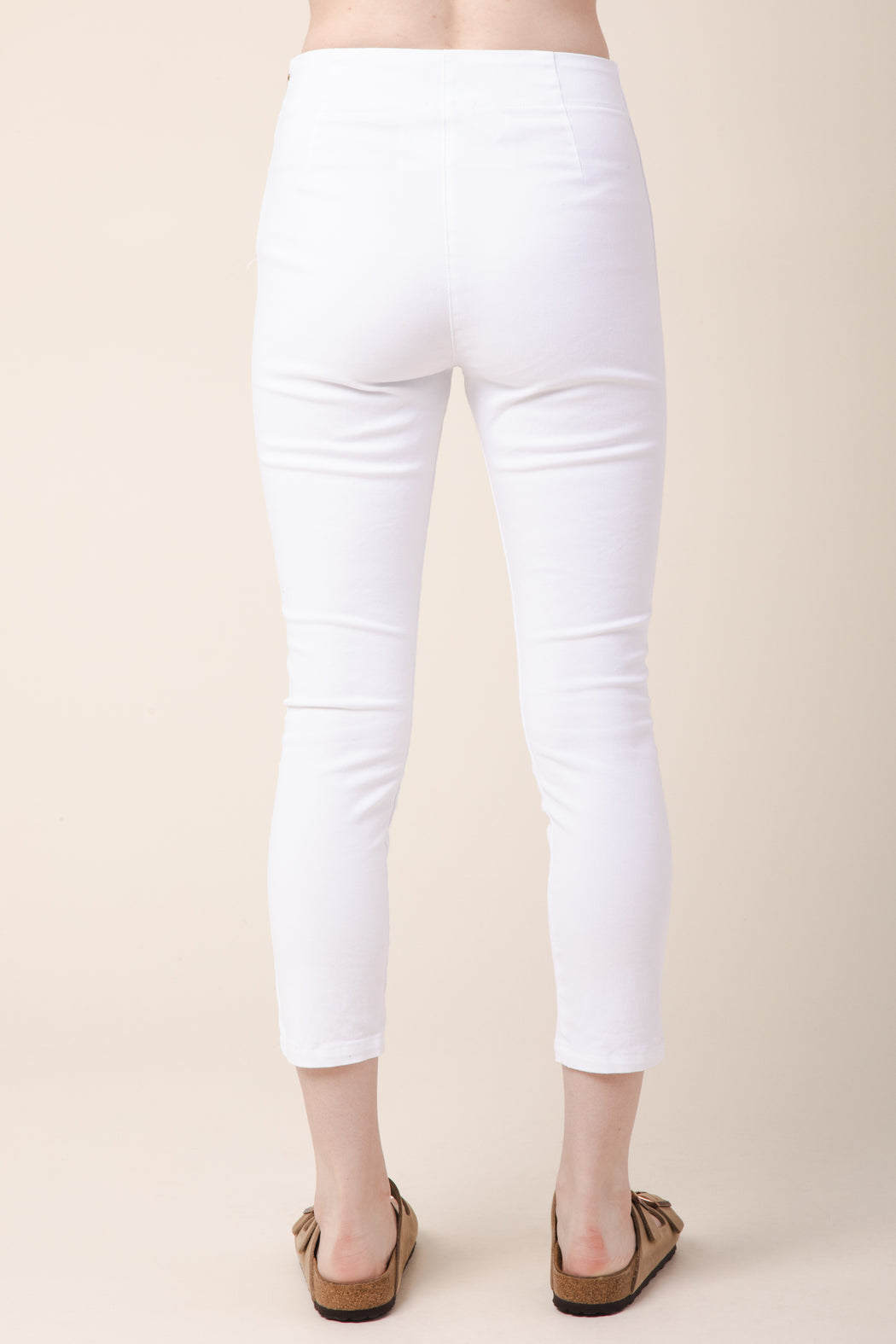 Buy Naari Women Cream Coloured Slim Fit Solid Cigarette Trousers - Trousers  for Women 7761581 | Myntra