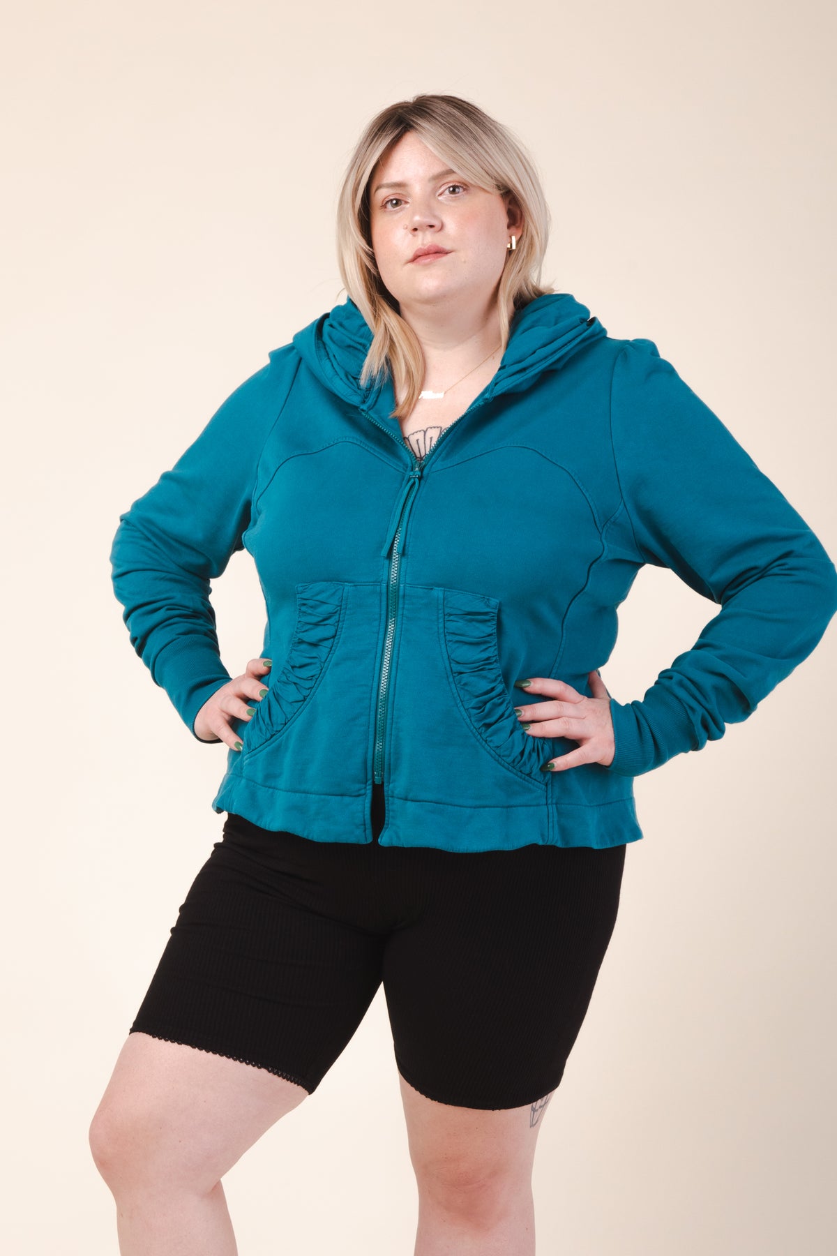 Cloak Hoodie in Peacock — Prairie Underground